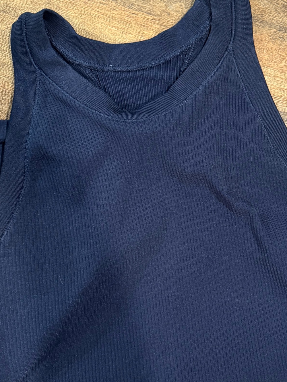 Athleta Black Ribbed Racerback Tank - Picture 3 of 3